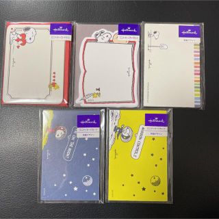 ピーナッツ(PEANUTS)の【スヌーピー   ホールマーク商品　半額♡】ミニメッセージカード５個セット(カード/レター/ラッピング)