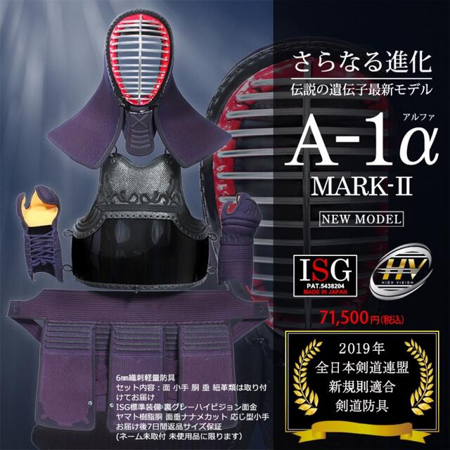 【新発売】 剣道防具　A-1α mark II 面と垂 相撲+武道
