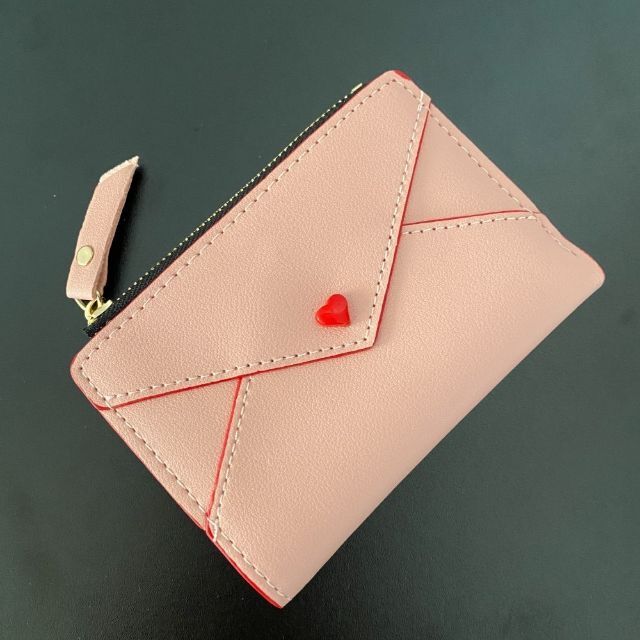ミニウォレット レター型 ミニ財布 コインケース パスケース ピンクの通販 by KAZ｜ラクマ