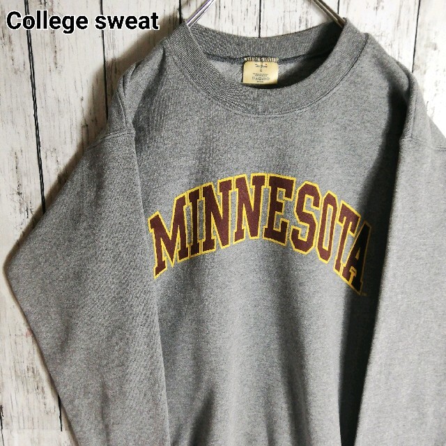 【USA製・美品】カレッジスウェット MINNESOTA ミネソタ大学 グレー