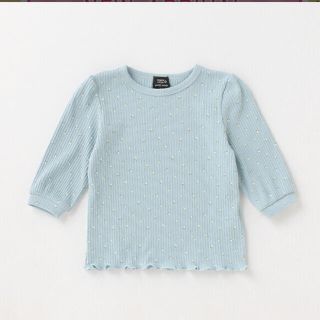 プティマイン(petit main)のりこまるさま　美品　petit mainオーガニックコットン 総柄8分袖Tシャツ(Tシャツ/カットソー)