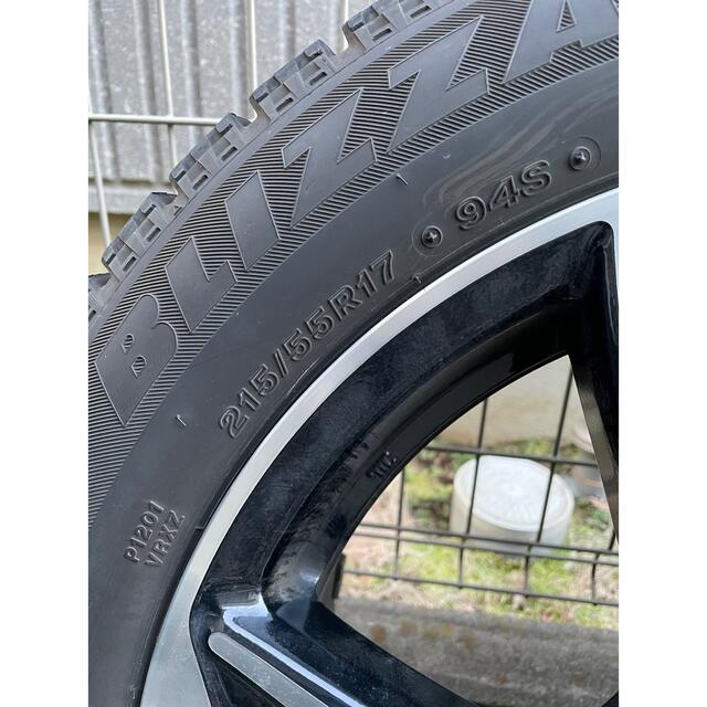 BRIDGESTONE(ブリヂストン)のホンダオデッセイ純正ホイール、スタッドレスタイヤセット215/55R17 自動車/バイクの自動車(タイヤ・ホイールセット)の商品写真