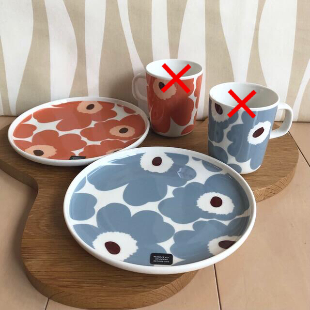 marimekko(マリメッコ)のめいはま様専用 新品 2枚 marimekko マリメッコ ウニッコ プレート インテリア/住まい/日用品のキッチン/食器(食器)の商品写真