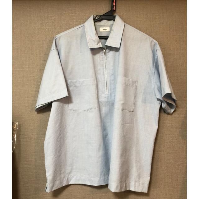 【定価3万】ALLEGE サックスブルー　ZIPシャツシャツ