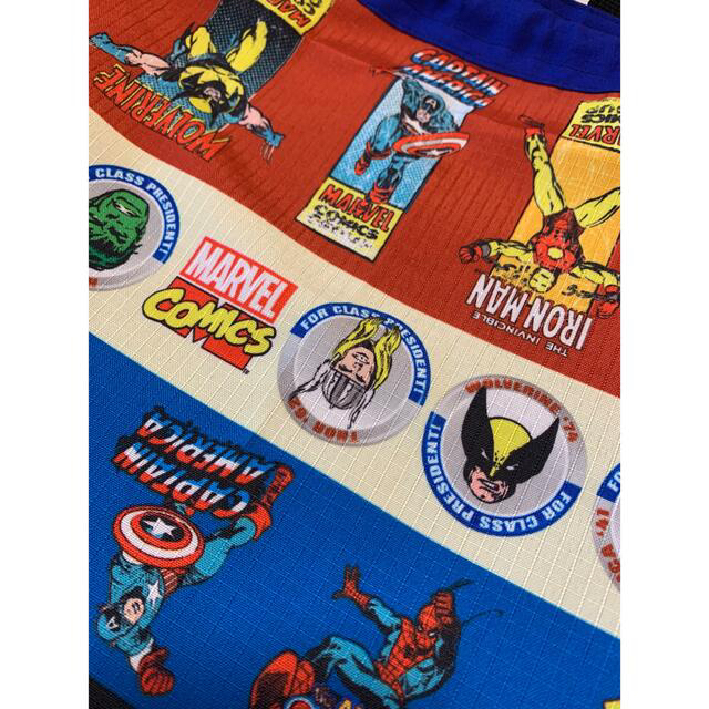 マーベル　アメコミ　アベンジャーズ　体操着袋　ハンドメイド　スパイダーマン  キッズ/ベビー/マタニティのこども用バッグ(体操着入れ)の商品写真