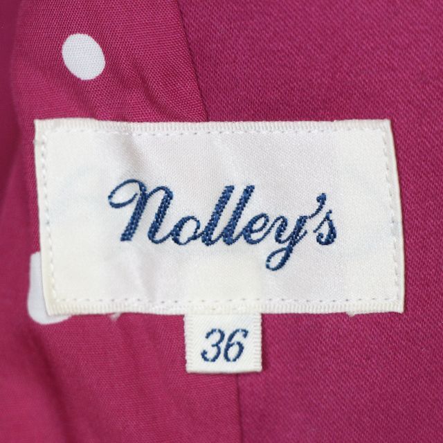 NOLLEY'S(ノーリーズ)のノーリーズ　ステンカラーコート　ダークピンク　春秋　ストレッチ　36　S レディースのジャケット/アウター(スプリングコート)の商品写真