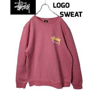 ステューシー(STUSSY)のSTUSSY Logo SWEAT ステューシー トレーナー ピンク L(スウェット)