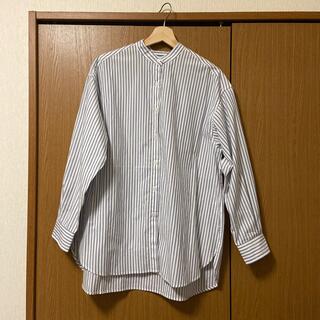 コーエン(coen)のコーエン　ストライプノーカラーシャツ(シャツ/ブラウス(長袖/七分))