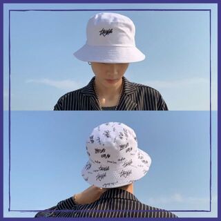 大人気⭐️ バケットハット 帽子 レディース メンズ 韓国 白 UV(ハット)
