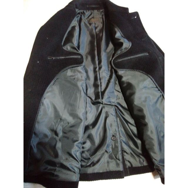 【未使用】MADISON DIGNITY 黒 コート アンゴラ 毛 各 50％ メンズのジャケット/アウター(ステンカラーコート)の商品写真