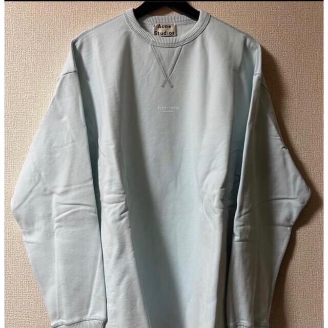 新品 Acne Studios リバースロゴ  スウェット 水色 xs