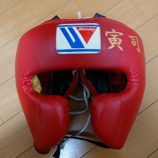 EVERLAST - レイン様専用 Winning ヘッドギア 赤 ネーム入り Lサイズの