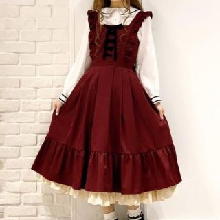 axes femme - axes femme kawaii レースアップジャンスカ アカの通販 ...