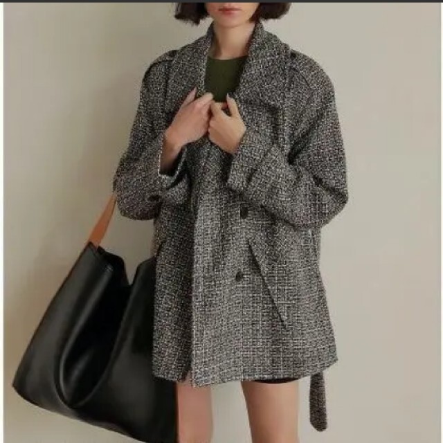 AMAIL Tweed bulky coat 2022人気の 51.0%OFF delabassee.coolmedia.be