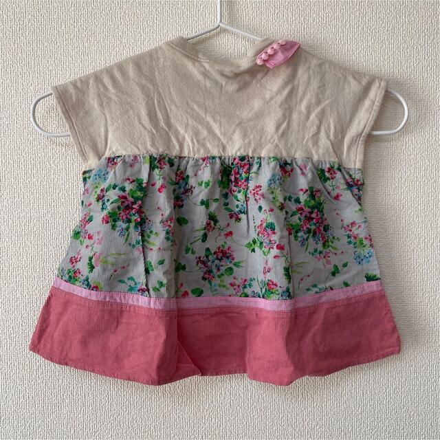 RAG MART(ラグマート)の未使用　RAG MART   花柄トップス　ベスト　90 キッズ/ベビー/マタニティのキッズ服女の子用(90cm~)(Tシャツ/カットソー)の商品写真