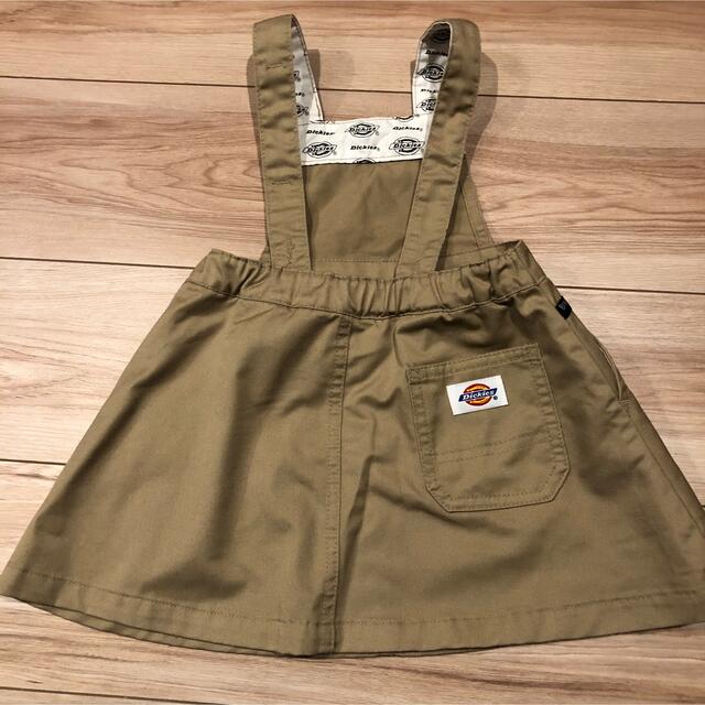 BREEZE(ブリーズ)の【美品】BREEZE  Dickiesジャンパースカート(size90) キッズ/ベビー/マタニティのキッズ服女の子用(90cm~)(スカート)の商品写真