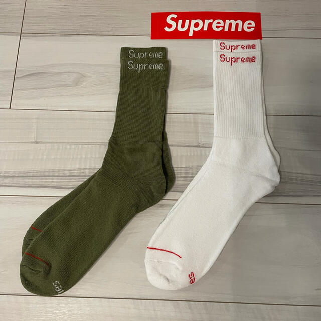 Supreme Hanes Crew Socks ヘインズ　ソックス　白1足