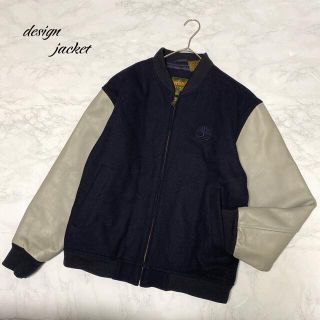 ティンバーランド(Timberland)のティンバーランド　スタジャン　ブルゾン　デカロゴ　ジャケット　vintage(スタジャン)