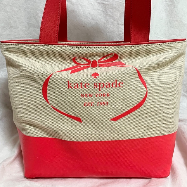 kate spade new york(ケイトスペードニューヨーク)の※ゆう様※ ケイトスペード バッグ トートバッグ ハンドバッグ 赤 牛革 大容量 レディースのバッグ(トートバッグ)の商品写真