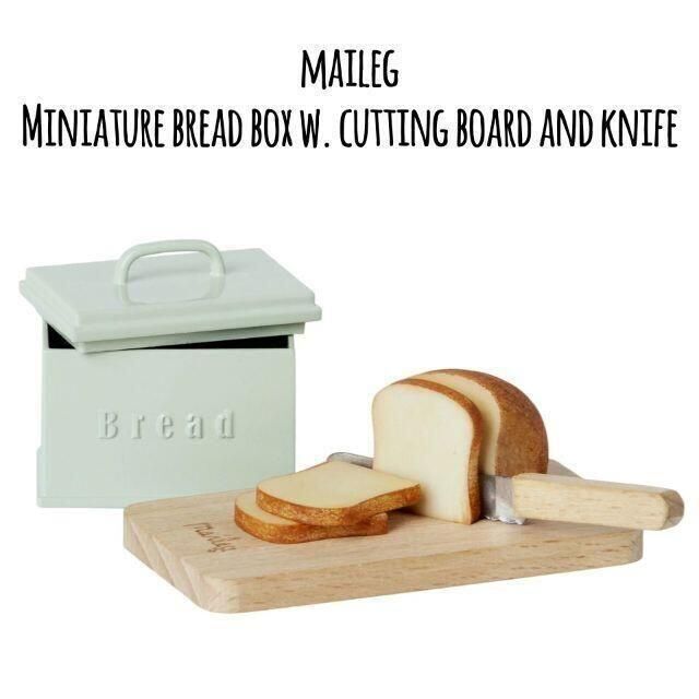 【Maileg】ミニチュアパン＆パンボックス＆まな板＆ナイフセット