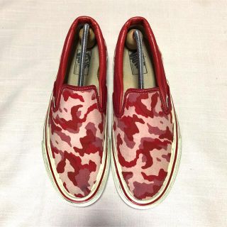 ヴァンズ(VANS)の90's VANS USA製  SLIP-ON PINK CAMO 8(スニーカー)