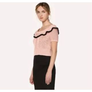 レッドヴァレンティノ(RED VALENTINO)のレッドヴァレンティノ  ニット 半袖トップス フリル S(ニット/セーター)