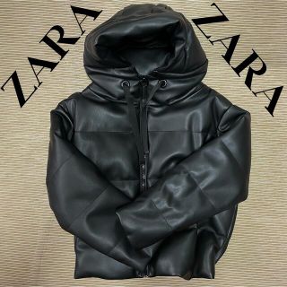 ザラ(ZARA)の【土日限定商品❣️】ZARA ザラ レザー ダウンジャケット(ダウンジャケット)