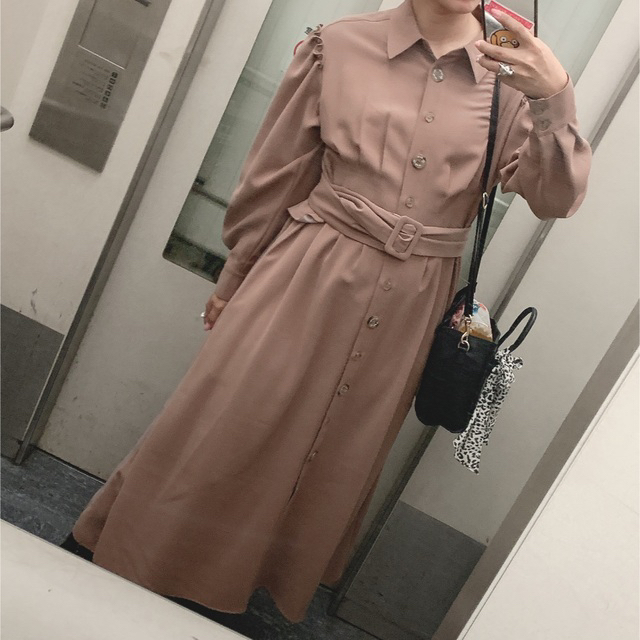 Her lip to - Two-Tone Belted Shirt Dressキャメルの通販 by n