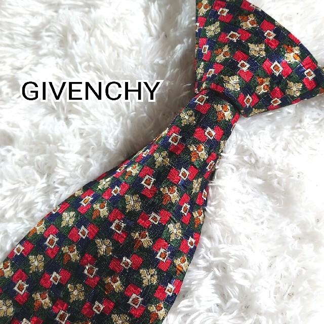 GIVENCHY(ジバンシィ)の美品 ジバンシー GIVENCHY ネクタイ 総柄 シルク100% イタリア製 メンズのファッション小物(ネクタイ)の商品写真