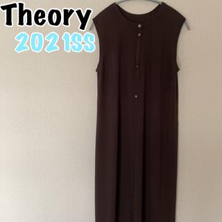 セオリー(theory)の美品！ノースリーブワンピース Theory NEW DRESS UP2021SS(ロングワンピース/マキシワンピース)