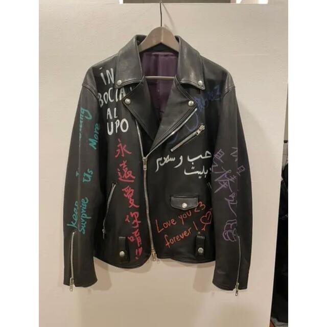 MESSAGE HAND-PAINTED RIDER'S JACKETメンズ