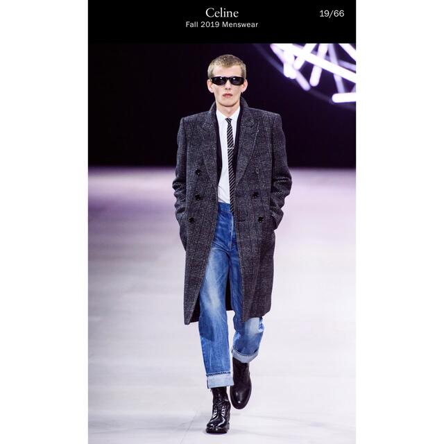 celine(セリーヌ)の19AW セリーヌ Celine ダブルブレスト ツイードチェスターコート 46 メンズのジャケット/アウター(チェスターコート)の商品写真