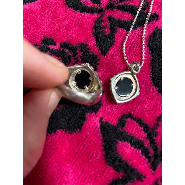 goodvibrationsペンダント＆リング シルバー925/オニキス レディースのアクセサリー(ネックレス)の商品写真