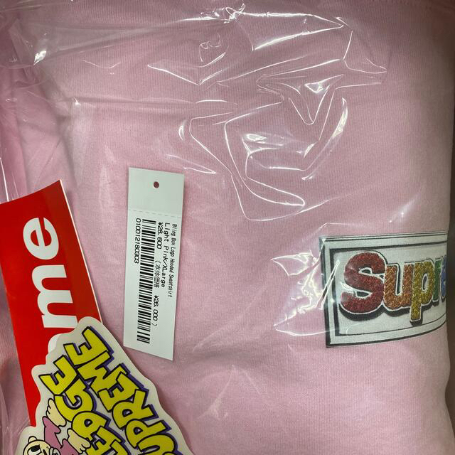 Bling Box Logo Hooded Sweatshirt Pink XL