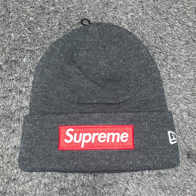 Supreme New Era Box Logo Beanie Grey