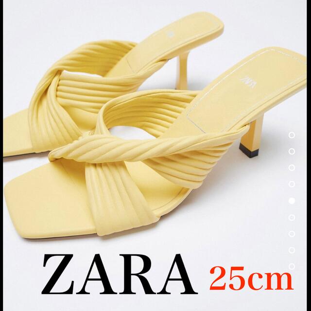 ZARA(ザラ)のZARA プリーツストラップハイヒールサンダル 40 レディースの靴/シューズ(サンダル)の商品写真