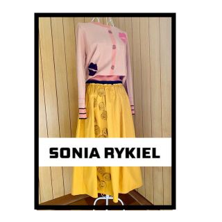 ソニアリキエル(SONIA RYKIEL)の美品◆SONIA RYKIELカットソー◆ソニアリキエル◆薄手ニットトップス口紅(ニット/セーター)