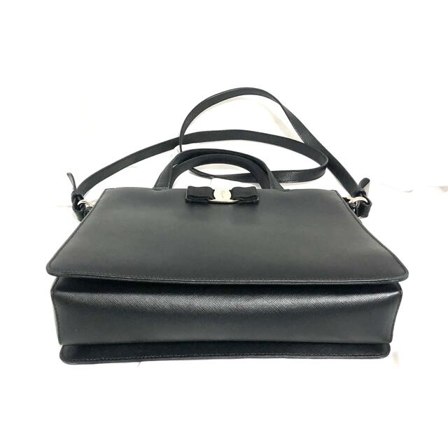 フェラガモ ヴァラ レザー 2wayショルダーバッグ-