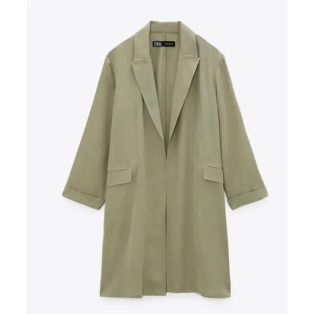 新品未使用品 ZARA⭐️フルイド地トレンチコート ライトカーキ 新品未使用品 ZARA⭐️フルイド地トレンチコート ライトカーキ
