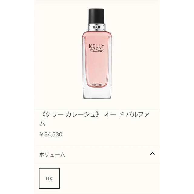 【新品未使用】エルメス ケリー カレーシュ EDP SP 100ml 香水