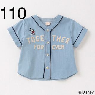 プティマイン(petit main)のプティマイン ミッキーマウスデザイン ベースボールシャツ 110 新品(Tシャツ/カットソー)