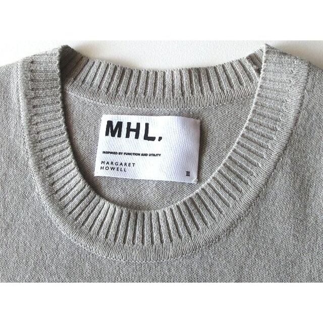 MARGARET HOWELL(マーガレットハウエル)のMHL. FADED COTTON WOOL ニットベスト 2 グレー レディースのトップス(ベスト/ジレ)の商品写真