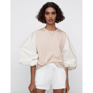 ザラ(ZARA)のZARA コントラストスウェットシャツ(シャツ/ブラウス(長袖/七分))