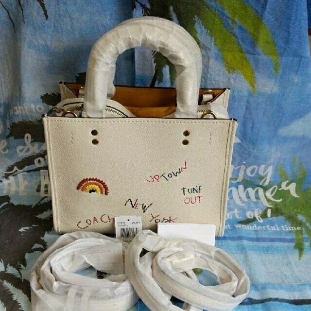 新品未使用☆COACHローグトート エンブロイダリー25 バスキアコラボ