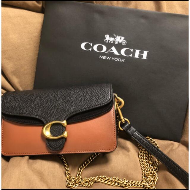 coach タビークロスボディミニショルダーバッグ ブラックブラウン