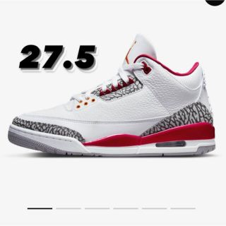 ナイキ(NIKE)のNIKE AIR JORDAN 3 "Cardinal Red"(スニーカー)