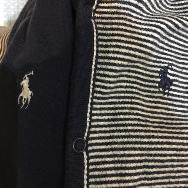 POLO RALPH LAUREN(ポロラルフローレン)のラルフローレン♡リバーシブル紺色×ボーダー柄＊パーカー60-70 キッズ/ベビー/マタニティのベビー服(~85cm)(カーディガン/ボレロ)の商品写真