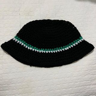 クラッシャーハット　ハンドメイド　編み(ハット)