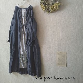 ミナペルホネン(mina perhonen)のハンドメイド　ミナペルホネンワンピース　choucho+noppara切り替え(ロングワンピース/マキシワンピース)