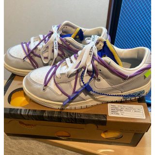 オフホワイト(OFF-WHITE)のNIKE DUNK LOW off-white lot 48 オフホワイト(スニーカー)